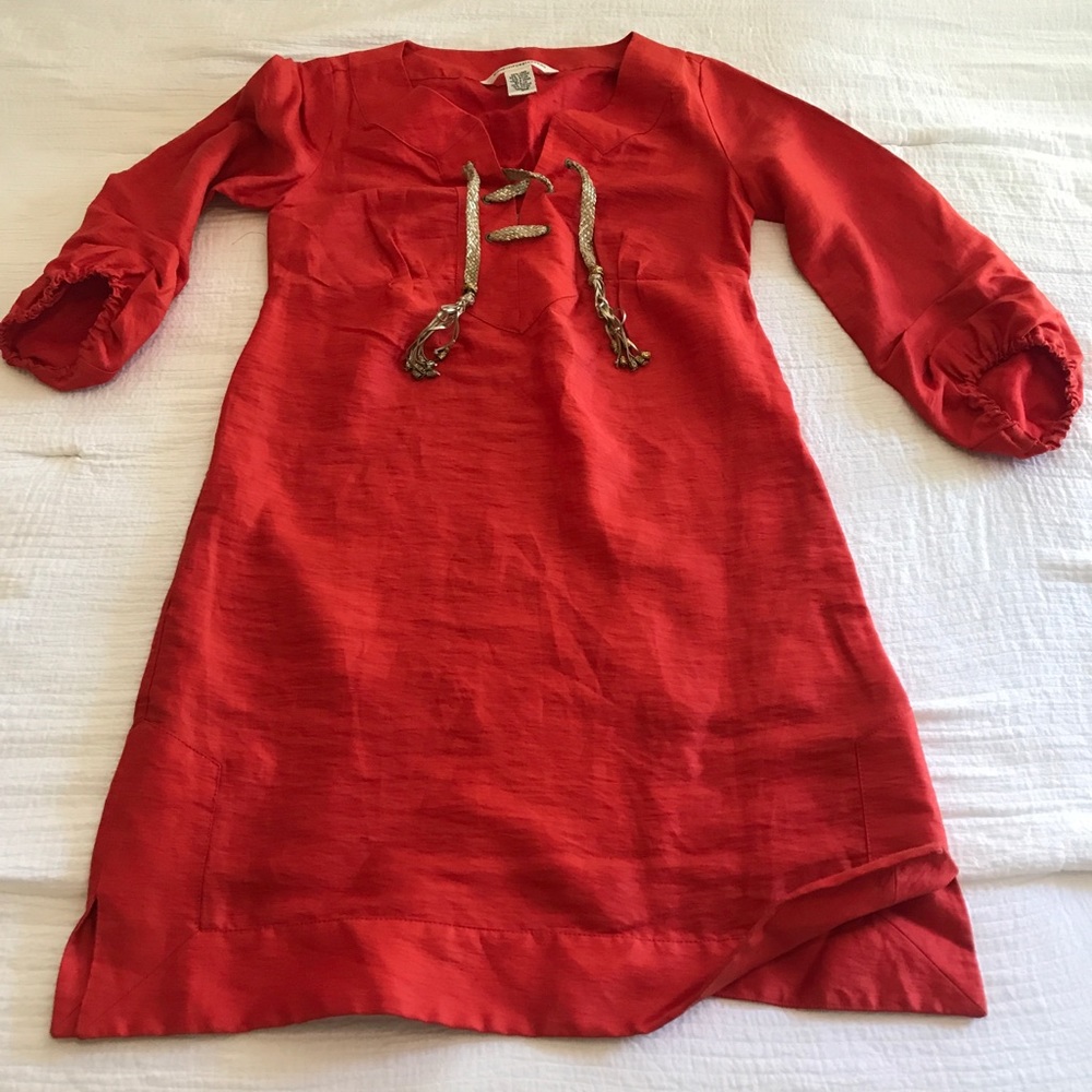 Diane Von Furstenberg dress with gold tassels